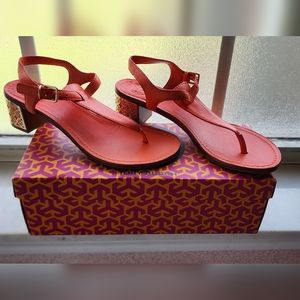 Orange Tory Burch Sandles
